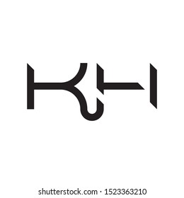 KH initial letter logo template vector icon design