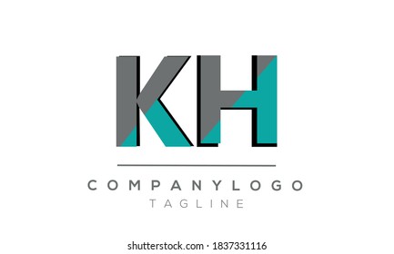 Kh Initials Monogram Letter Text Alphabet Stock Vector (Royalty Free ...