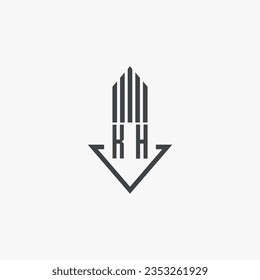 KH initials Real Estate Logo stock illustration. Logo vector