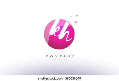 kh k h  sphere pink 3d alphabet company letter combination logo hand writting written design vector icon template 