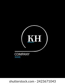 KH Letter Logo Design. Unique Attractive Creative Modern Initial KH Initial Based Letter Icon Logo