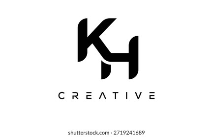 KH Letter Monogram Logo for Modern Creative Brand Identity