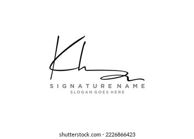 KH Letter Signature Logo Template elegant design logo Sign Symbol template vector icon