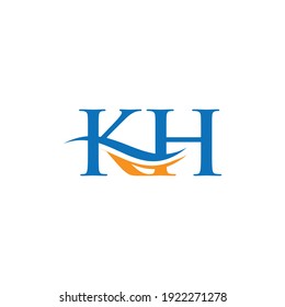 KH Linked Logo for business and company identity. Creative Letter KH Logo Vector with modern trendy