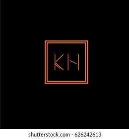 kh logo letter initial, Abstract Polygonal Background Logo, design for Corporate Business Identity,flat icon, Alphabet letter
