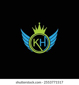 KH shield logo design vector icon
