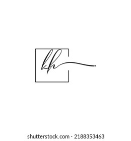 KH siganture logo concept in high quality professional design that will print well across any print media