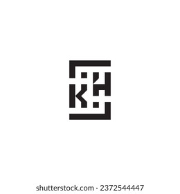 KH square concept retro logo in high quality professional design that will print well across any print media