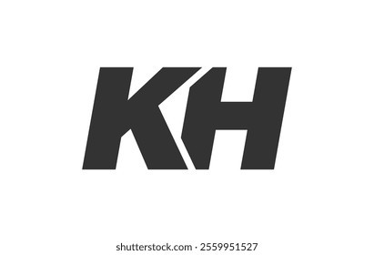 KH Techno Editable Font Logo For Corporate Branding. Bold, Futuristic Design With Unique Typographic Ideas. Minimal Custom Type And Dynamic Letter Variations For Promotion, Printing, And Book Titles