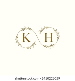 KH wedding infinity in elegant monogram with high quality professional design that will print well