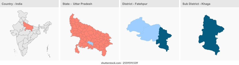 Khaga map, Fatehur District, Uttar Pradesh State, Republic of India, Government of  Uttar Pradesh, Indian territory, Eastern India, politics, village, tourism