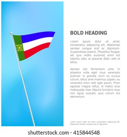 Khakassia flag Brochure - Vector Flyer Cover Page Design