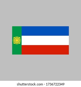 Khakassia-Flag-Vektorgrafik in hoher Qualität für i und ux, Website oder mobile Anwendungen