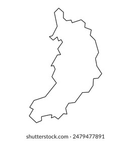 Khakassia map, administrative division of Russia. Vector illustration.