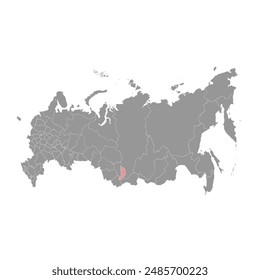 Khakassia map, administrative division of Russia. Vector illustration.