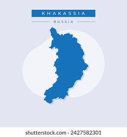 Khakassia (Russia, Subjects of the Russian Federation, Republics of Russia) map vector illustration, scribble sketch Republic of Khakassia map