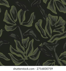 Caqui diseño floral Abstractas del patrón inconsútil para los textiles de la moda, los gráficos, los fondos y los artes