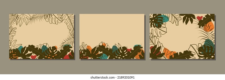 Khaki Herbst Blätter Vektorhintergrund