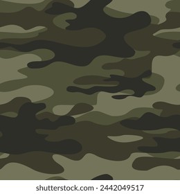 
khaki camouflage forest pattern army seamless vector background