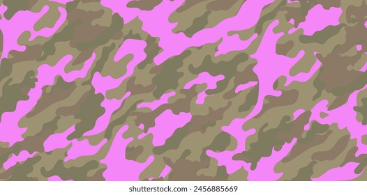 Khaki camouflage pattern for army. Pink camouflage military pattern.	