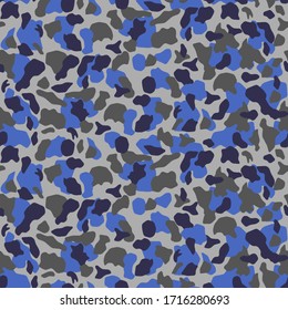 khaki Camouflage pattern in blue and silver and black colors. points background army fashion vector art