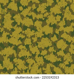 Khaki Camouflage Seamless Pattern. Black Repeated Army Graphic Pattern. Brown Seamless Fashion Vector Background. Green Seamless Digital Graphic Print. Camouflage Military Camoflage