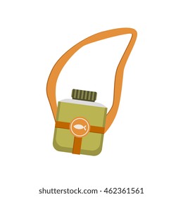 Khaki Color Flask With Belt