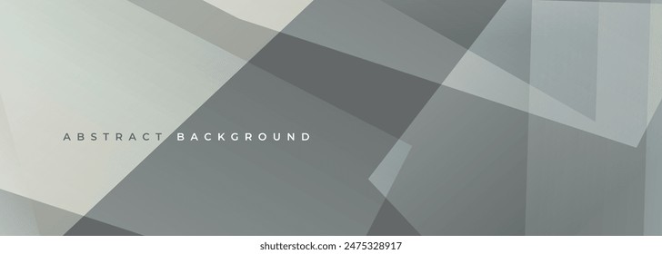 Khaki colored vector corporate presentation background. Modern geometric olive color wide banner with abstract shapes.