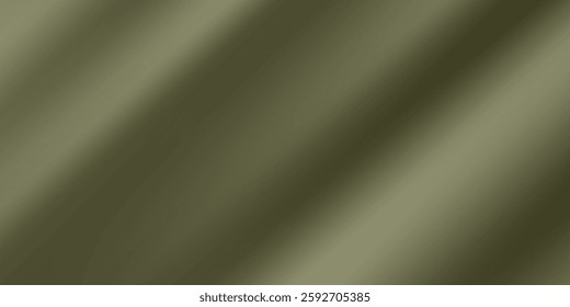 Khaki green brown silk satin. Gradient. Olive color. Еlegant abstract background for design, text. Light dark shade. Matte, shimmer. Curtain. Drapery. Fabric, cloth texture. VECTOR EPS10