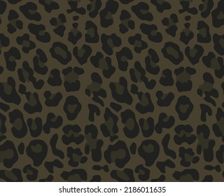 
Khaki leopard texture vector print, endless pattern, trendy background for textile