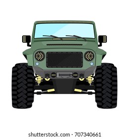 khaki offroad car truck 4x4