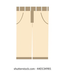 khaki pants front view over isolated background,vector illustration