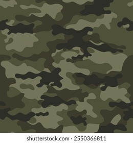 
camuflagem padrão cáqui, repetição de fundo, camuflagem de impressão de floresta, design de caça para impressão