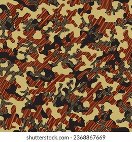Khaki Repeated Artistic Graphic Wrapping. Autumn Seamless Camo Vector Camouflage. Camouflage Background Green Camouflage Seamless Pattern. Beige Repeated Fashion Graphic Texture. Camoflage