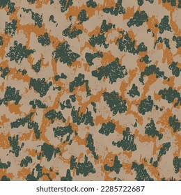 Khaki Seamless Artistic Vector Wrapping. Beige Repeated Camo Graphic Art. Green Seamless Soldier Vector Pattern. Brown Camouflage Seamless Pattern. Camouflage Leaves Camoflage