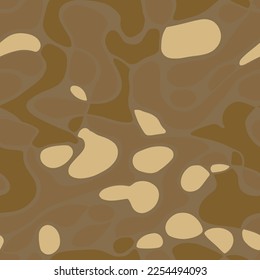 Khaki Seamless Classic Fresh Set Wallpaper. Desert Endless Elegant Trendy Template, Seamless Vector. Pastel Repeated Nature Beautiful Lines Backdrop. 