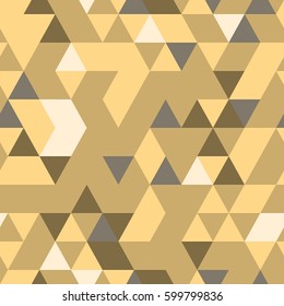 Khaki seamless pattern with triangular digital protection ornament