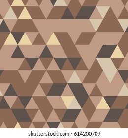 Khaki seamless pattern with triangular digital protection ornament