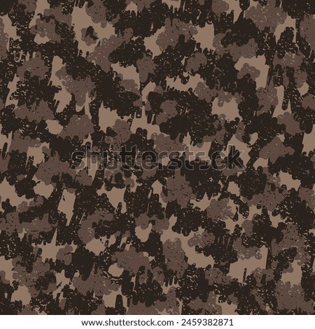 Khaki Seamless War Vector Print. Beige Seamless Army Vector Wallpaper. Camouflage Shirt Green Repeated Abstract Graphic Wrapping. Brown Camouflage Seamless Pattern. Camoflage