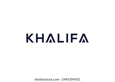 Khalifa logo design vector illustration.