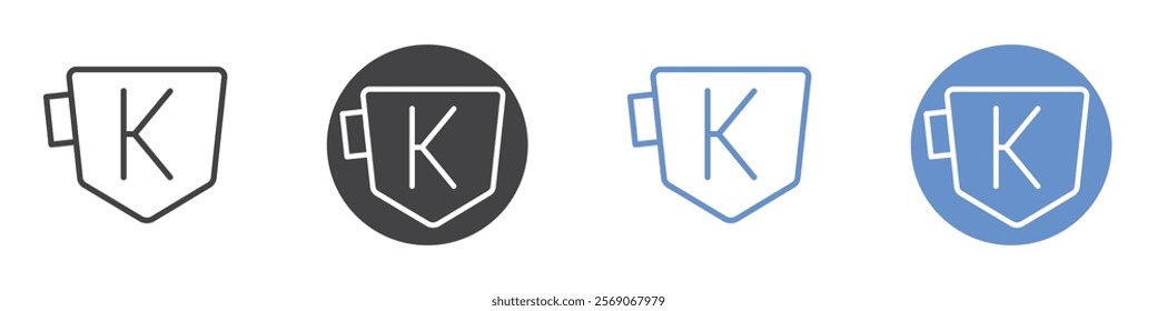 Khalti icon vector symbol outline sign