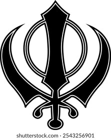 Khanda es un símbolo del sijismo. Khanda simboliza la unidad de los sijs. Fuerza y coraje. Justicia e igualdad. Equilibrio entre la vida espiritual y mundana.