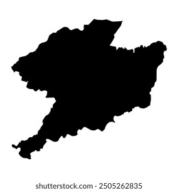 Mapa del distrito de Khanewal, división administrativa de Pakistán. Ilustración vectorial.