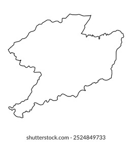 Mapa del distrito de Khanewal, división administrativa de Pakistán. Ilustración vectorial.