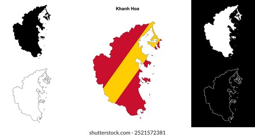 Khanh Hoa leere Gliederungskarte