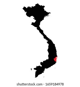 Khanh Hoa province highlighted on Vietnam map Vector EPS 10