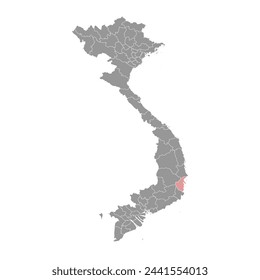 Khanh Hoa province map, administrative division of Vietnam. Vector illustration.