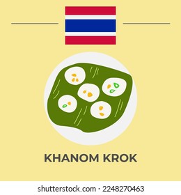 Khanom Krok Vektor eps10. leicht zu bearbeiten
