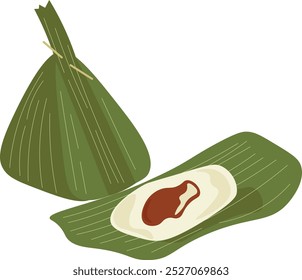 Khanom Sai Sai Asian food illustration