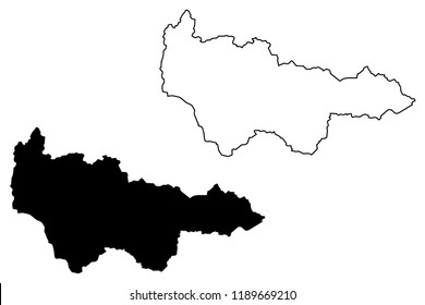 Khanty-Mansi Autonomous Okrug (Russia, Subjects of the Russian Federation, Autonomous okrug ) map vector illustration, scribble sketch  Khanty-Mansiysk Autonomous Okrug – Yugra map